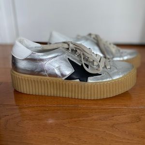 Silver star Steve Madden platform shoes